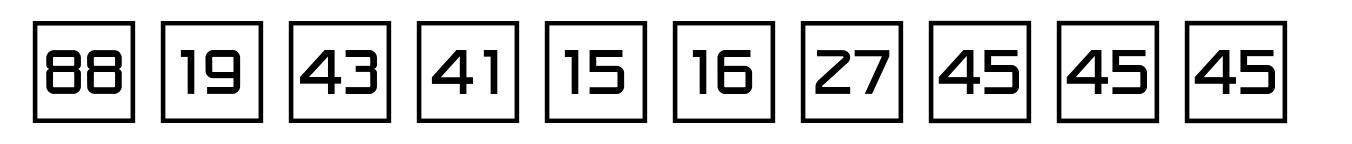 Numbers Style One Square Positive